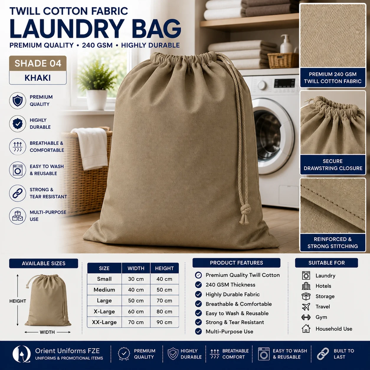 Beige Cotton Linen Collection Bag Beige Cotton Linen Collection Bag
