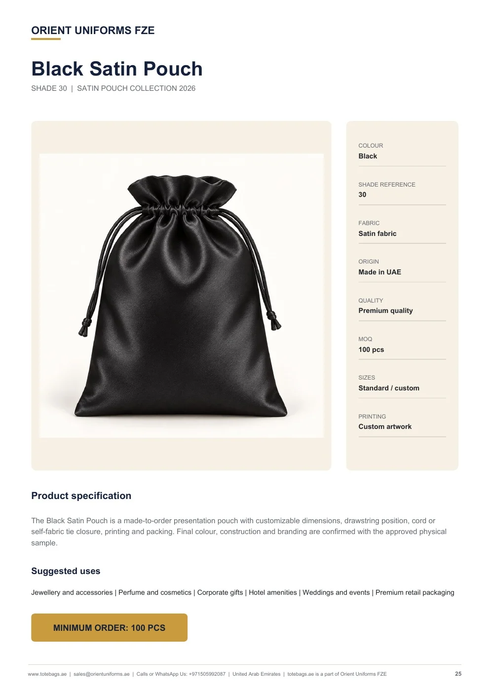 Black Satin Drawstring Pouches Black Satin Drawstring Pouches