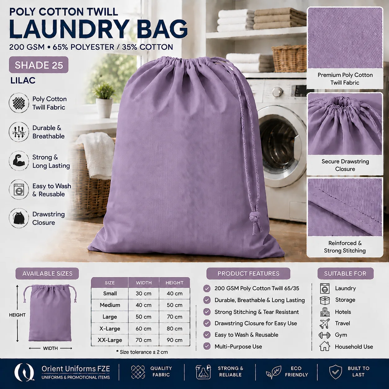 Dark Grey Poly Cotton Hotel Laundry Bag Dark Grey Poly Cotton Hotel Laundry Bag