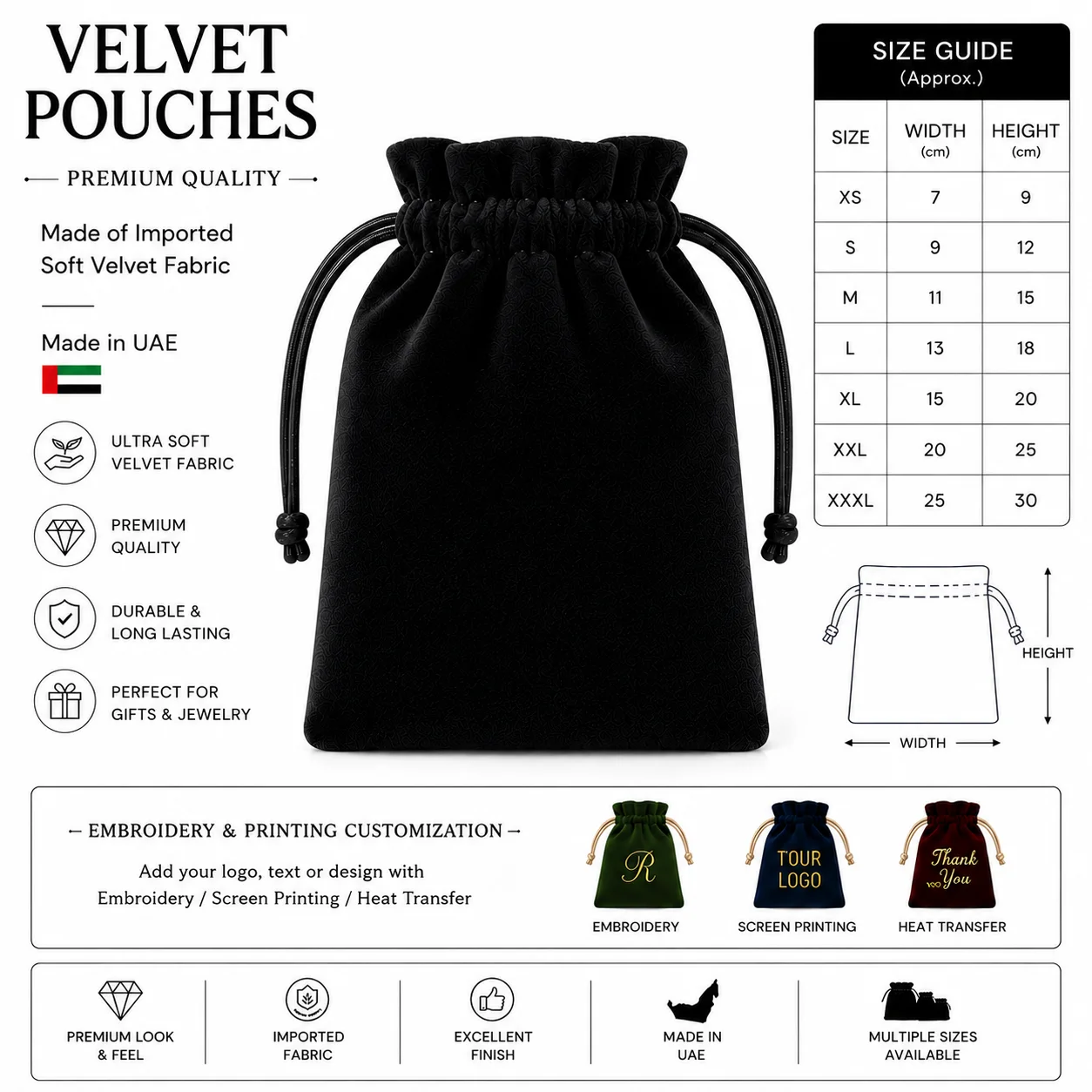 Dark Grey Velvet Gift Pouch Dark Grey Velvet Gift Pouch