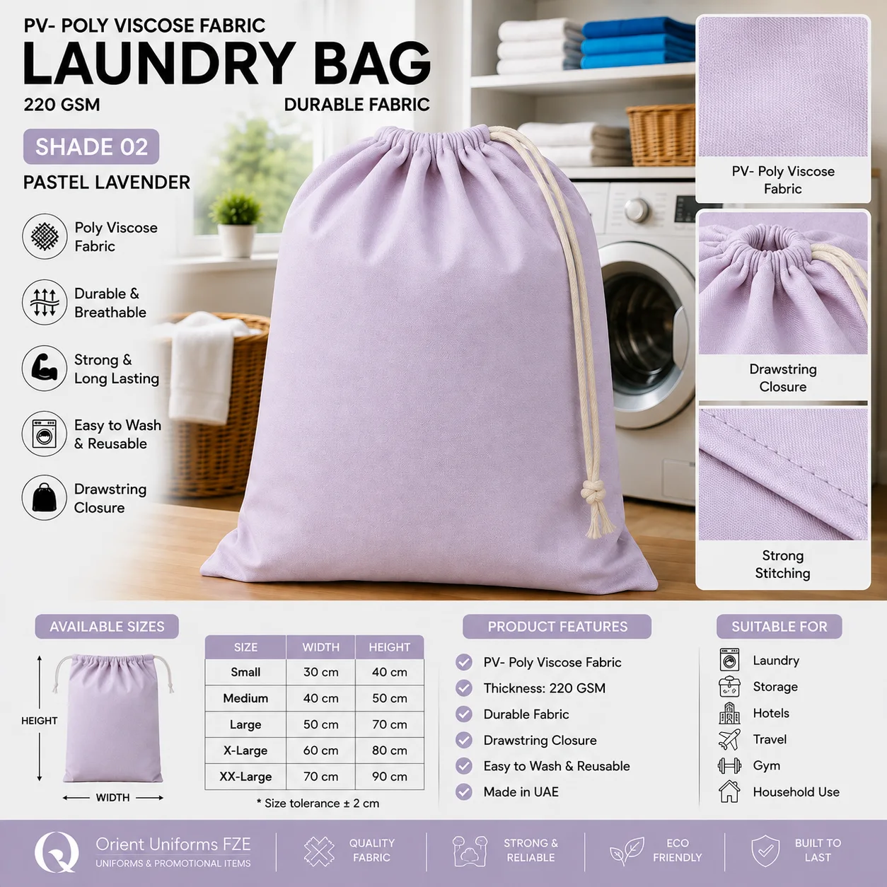 Light Grey Poly Viscose Linen Collection Bag Light Grey Poly Viscose Linen Collection Bag