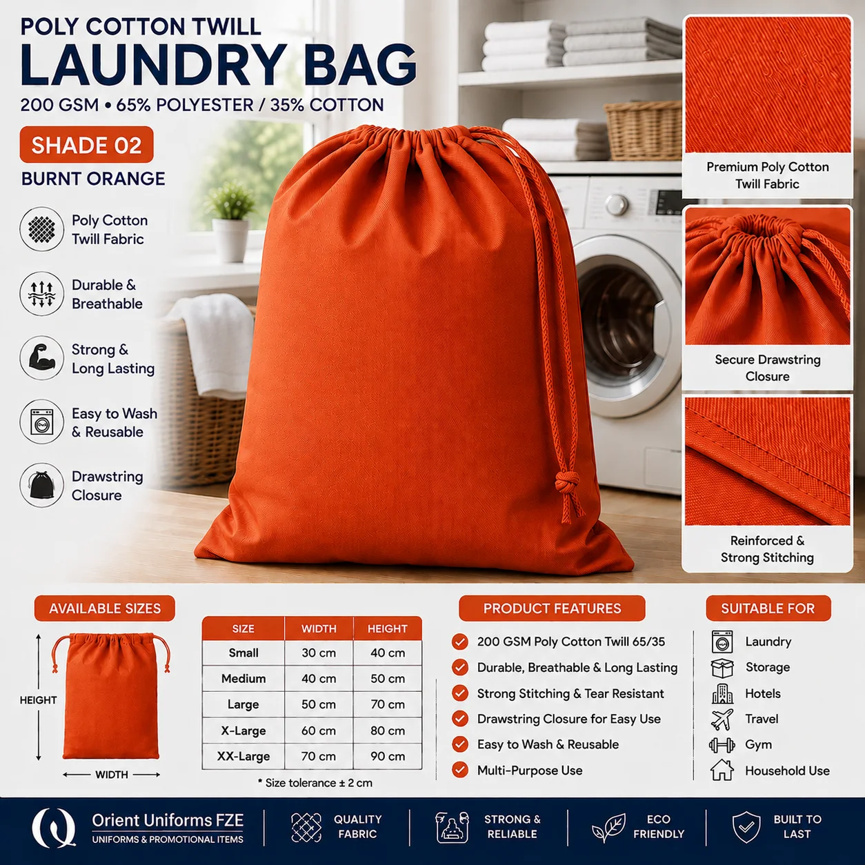 Red Poly Cotton Commercial Laundry Bag Red Poly Cotton Commercial Laundry Bag