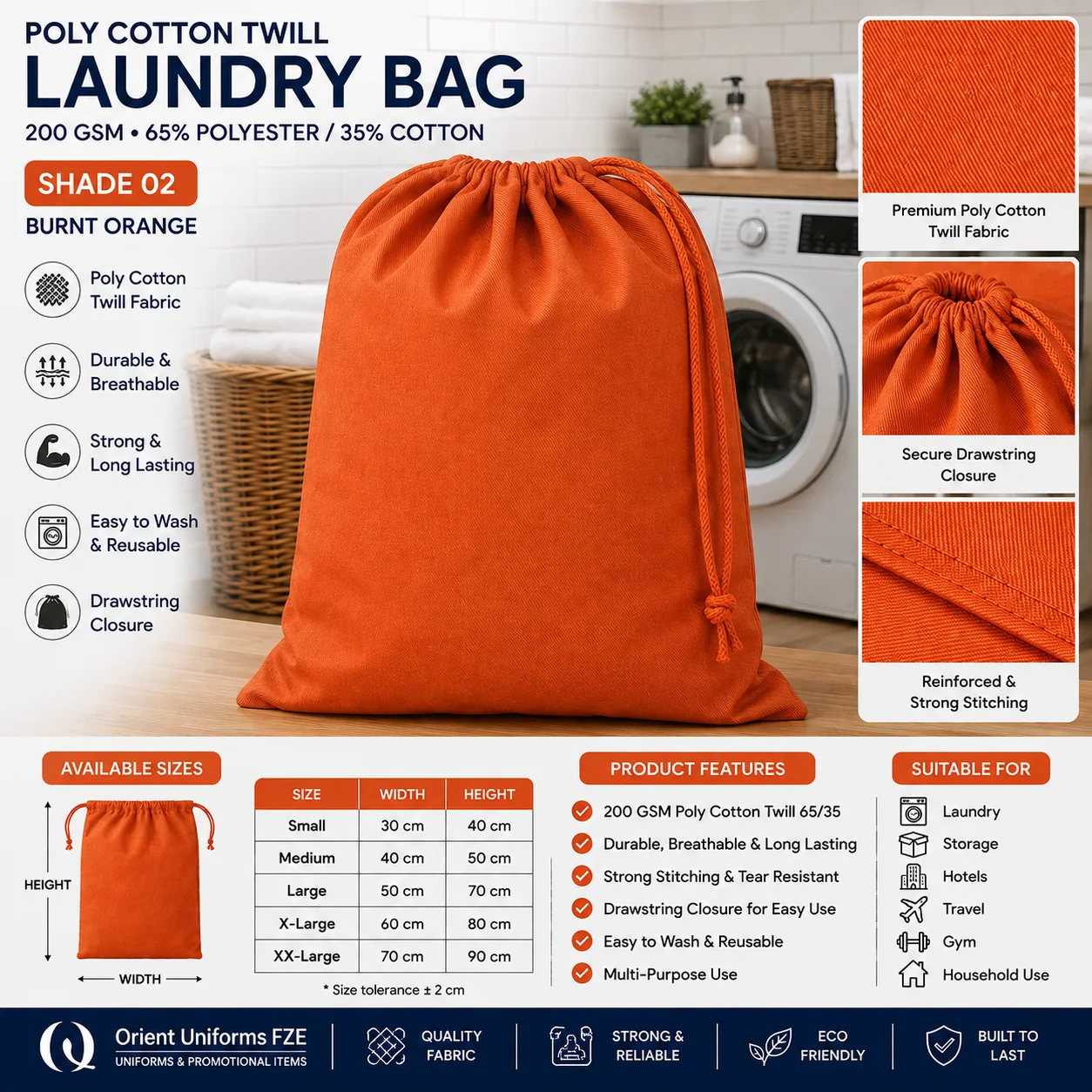 Red Poly Cotton Hotel Laundry Bag Red Poly Cotton Hotel Laundry Bag
