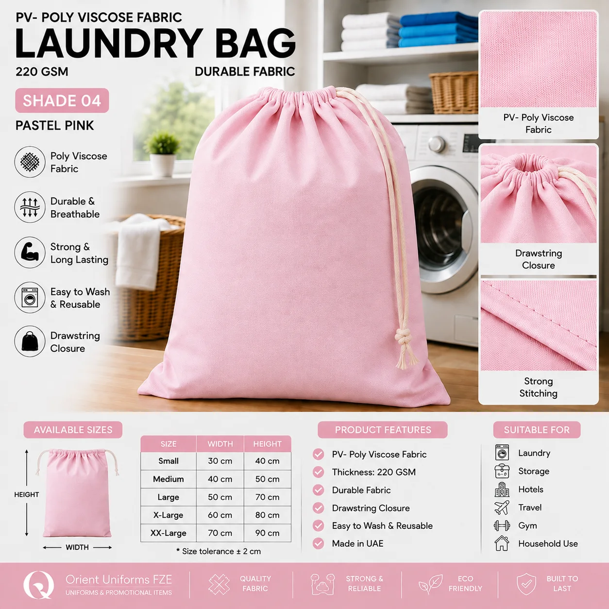 Red Poly Viscose Hotel Laundry Bag Red Poly Viscose Hotel Laundry Bag
