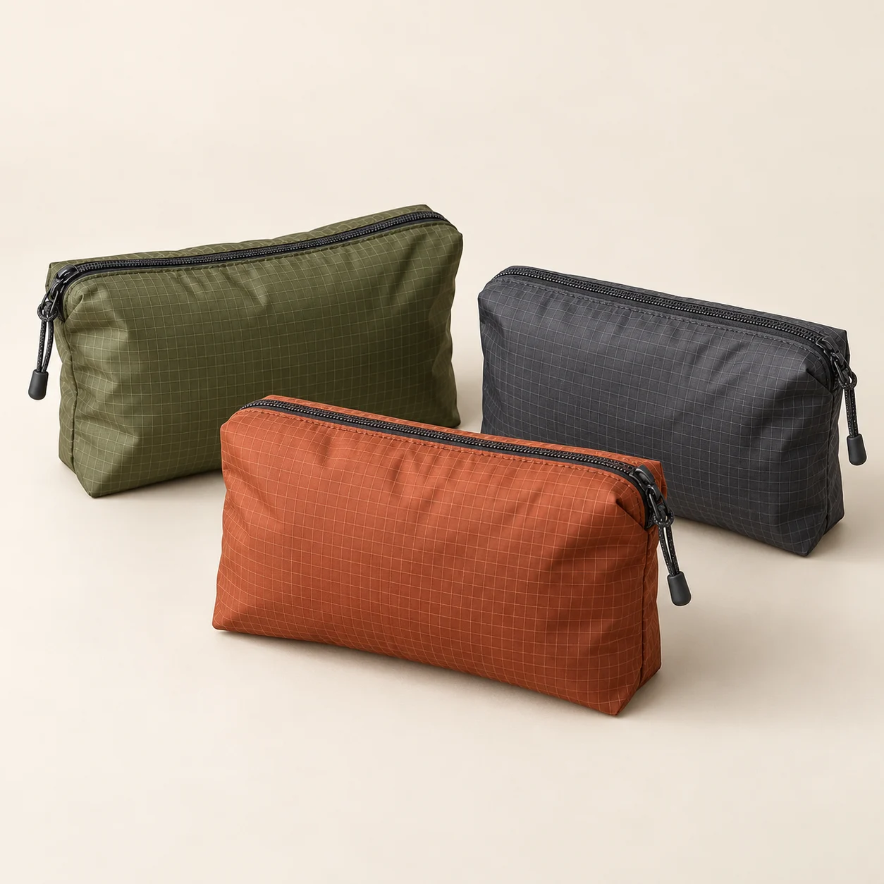 Ripstop Zipper Pouches