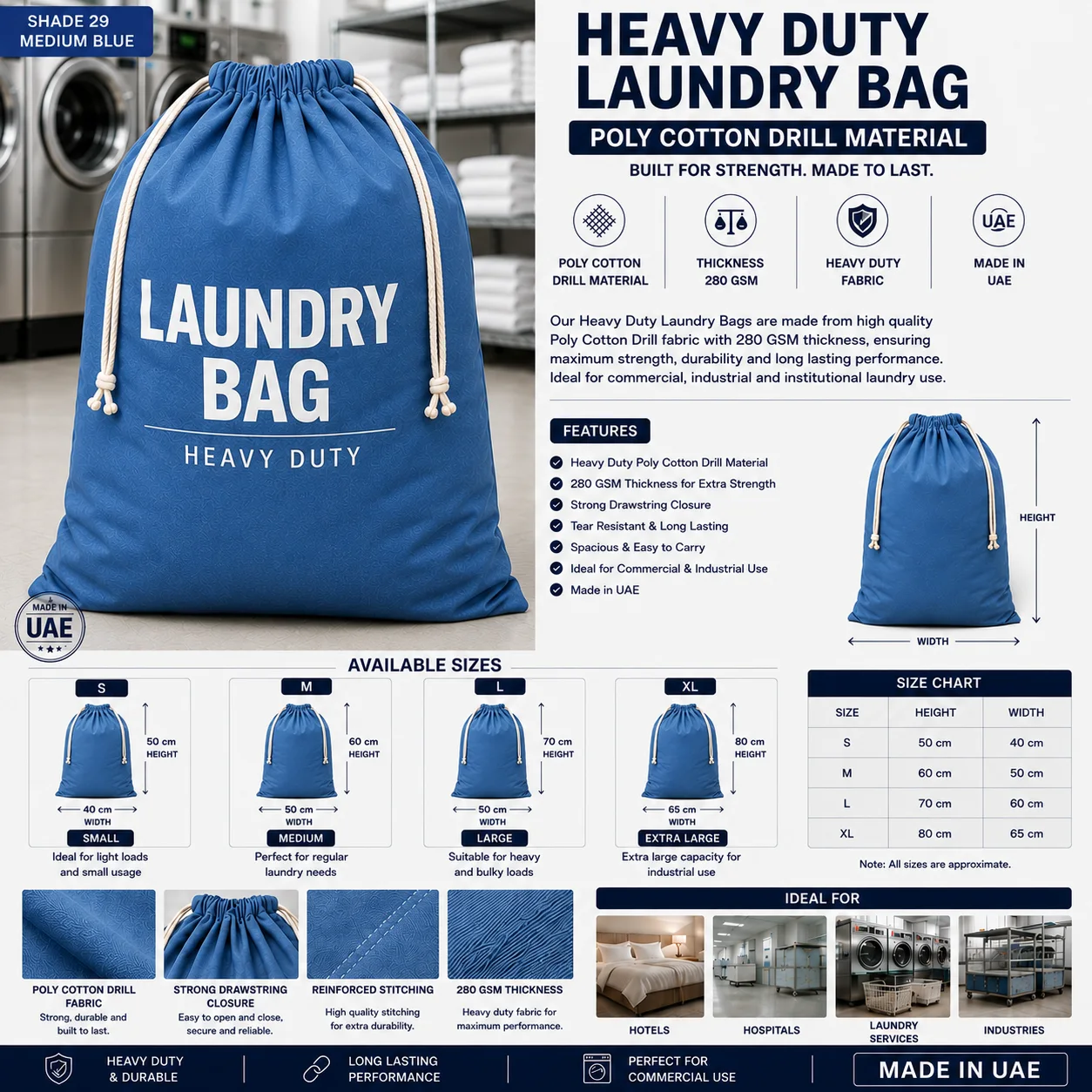 Heavy Duty Drill Laundry Bags collection Heavy Duty Drill Laundry Bags collection