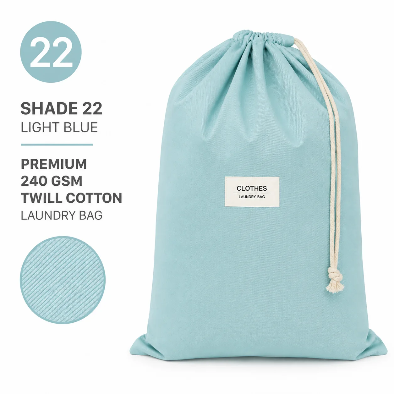 Teal Cotton Commercial Laundry Bag Teal Cotton Commercial Laundry Bag