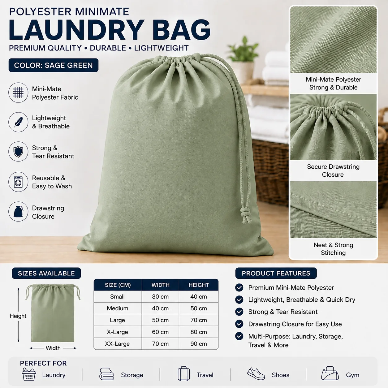Yellow Polyester Commercial Laundry Bag Yellow Polyester Commercial Laundry Bag