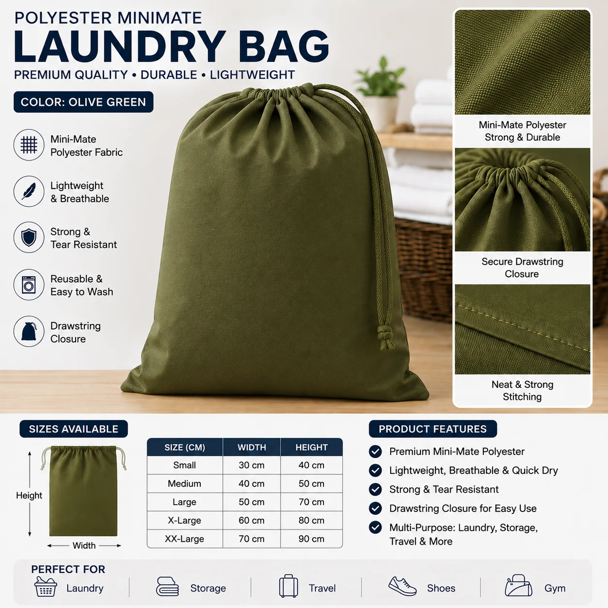 Yellow Polyester Hotel Laundry Bag Yellow Polyester Hotel Laundry Bag